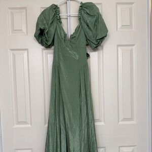 Abercrombie & Fitch Sage Green Long Sleeve Dress